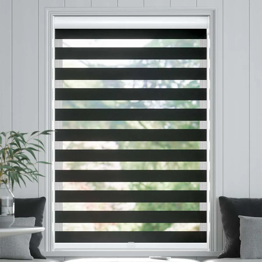 zebra black cordless roller shade